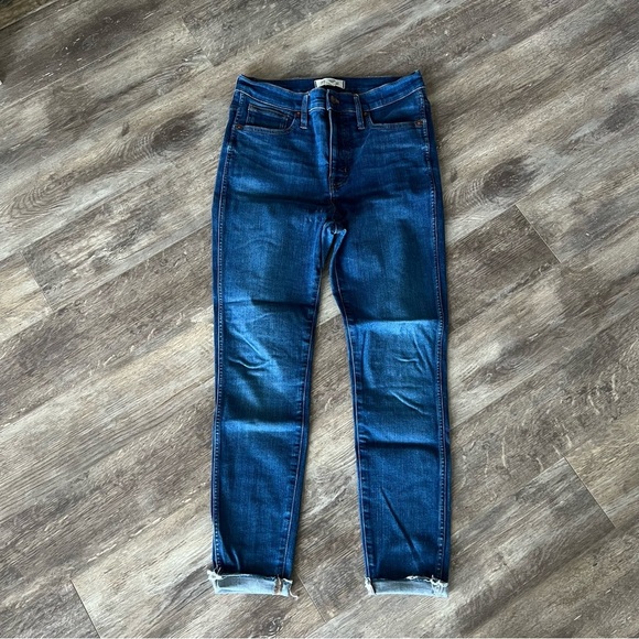 Madewell 10” High-Rise Skinny Raw Hem Danny Jeans - Medium Wash - Picture 7 of 7